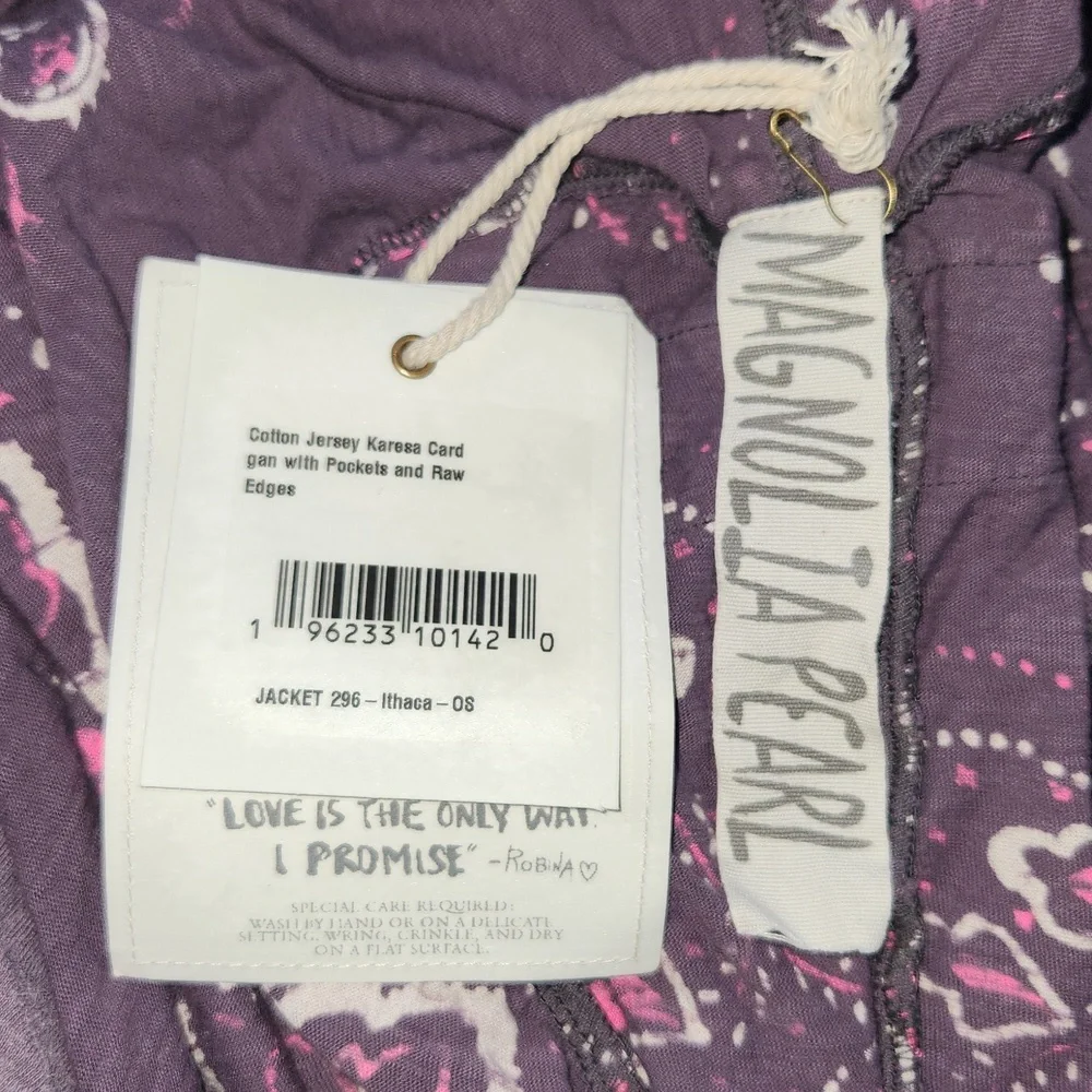 New magnolia pearl stargazer cardi purple pink bandana cardigan OS Karesa ithaca - Picture 13 of 16